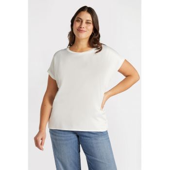 Tricou uni cu decolteu rotund