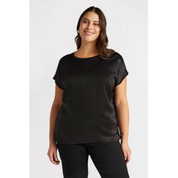 Tricou uni cu decolteu rotund