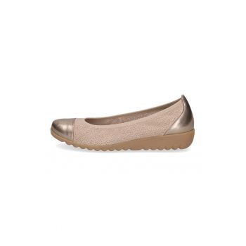 Balerini de piele cu design perforat