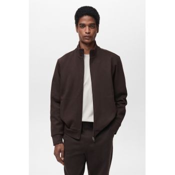 Bluza de trening cu fermoar si buzunar oblice