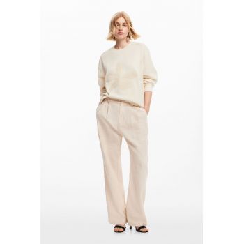 Bluza de trening cu floare texturata