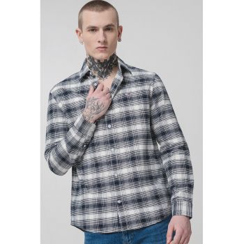 Camasa relaxed fit cu model in carouri