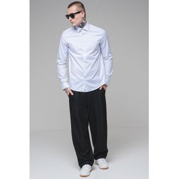 Camasa slim fit din amestec de bumbac organic