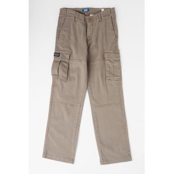Pantaloni cargo cu talie medie