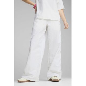 Pantaloni cu croiala ampla si slituri laterale cu fermoar
