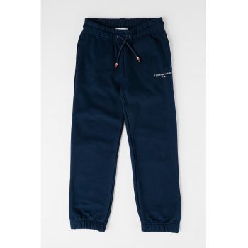 Pantaloni de trening din amestec de bumbac cu logo discret