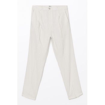 Pantaloni din amestec de in