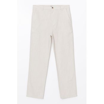 Pantaloni drepti de bumbac
