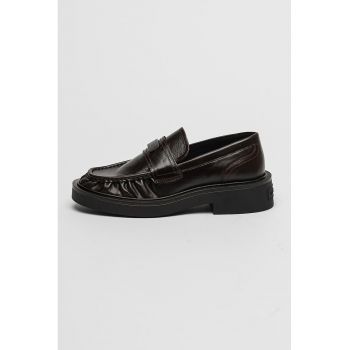 Pantofi loafer de piele cu toc