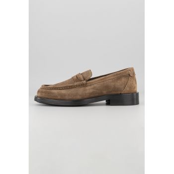 Pantofi loafer de piele intoarsa