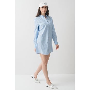 Rochie-camasa din bumbac cu model in dungi