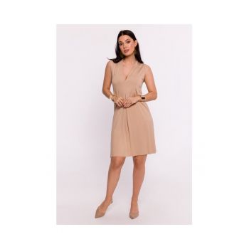 Rochie din vascoza cu pliu scurt -