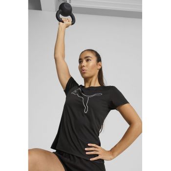 Tricou cu imprimeu logo - pentru fitness