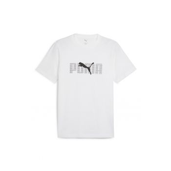 Tricou cu logo si decolteu la baza gatului