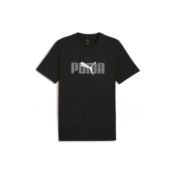 Tricou cu logo si decolteu la baza gatului