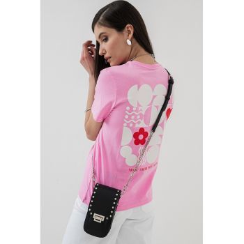 Tricou de bumbac cu imprimeu Vanessa
