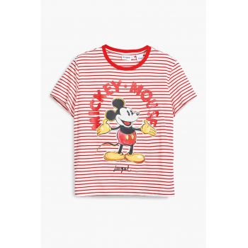 Tricou din bumbac cu imprimeu cu Mickey Mouse