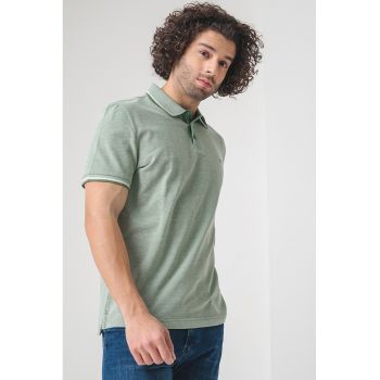 Tricou polo de bumbac cu logo discret