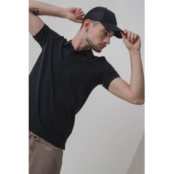 Tricou polo din amestec de bumbac organic