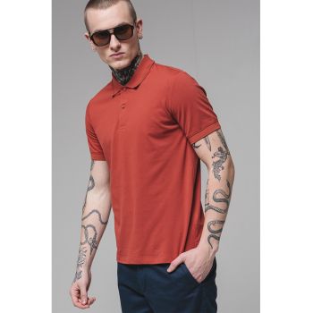 Tricou polo din amestec de bumbac organic