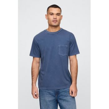 Tricou relaxed fit cu buzunar pe piept