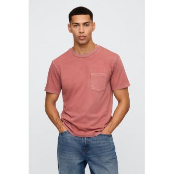Tricou relaxed fit cu buzunar pe piept