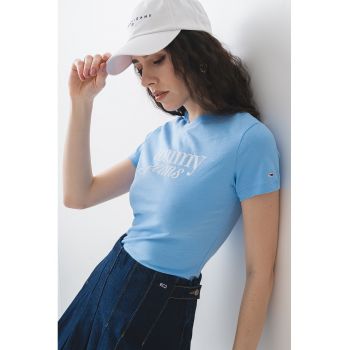 Tricou slim fit cu imprimeu logo