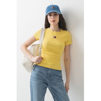 Tricou slim fit striat