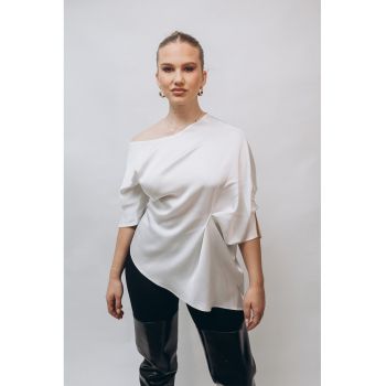 Bluza asimetrica din amestec de bumbac