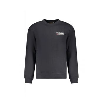 Bluza barbati cu imprimeu pe spate si logo pe fata - Regular Fit -