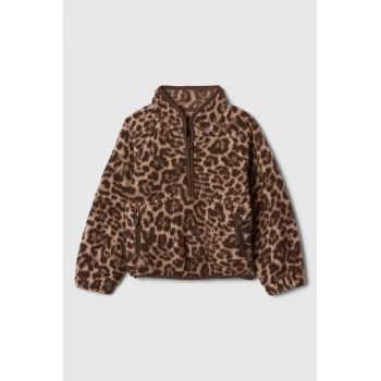 Bluza pufoasa de trening cu fenta cu fermoar