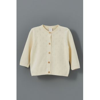 Cardigan cu model uni si nasturi