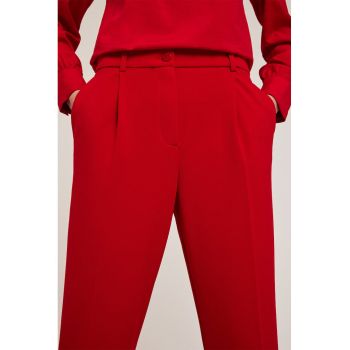Pantaloni crop cu talie inalta
