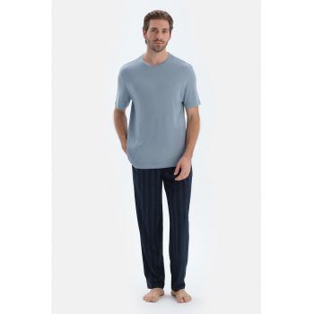 Pantaloni de pijama din amestec de bumbac