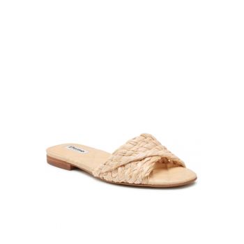 Papuci flip-flop dama -  Textil - Bej