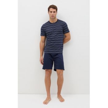 Pijama de bumbac cu dungi
