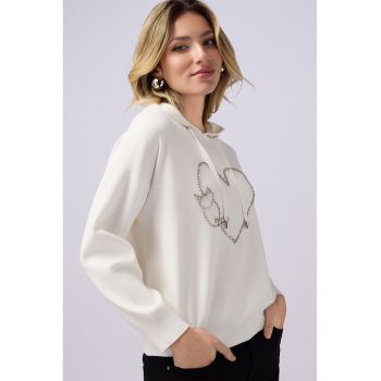 Pulover cu design din strasuri