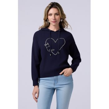 Pulover cu design din strasuri