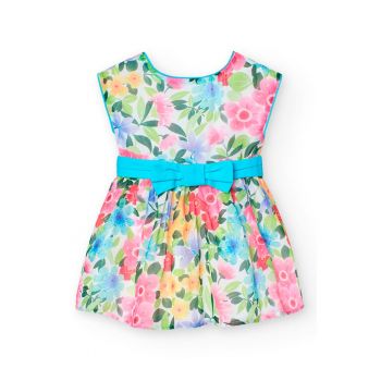 Rochie evazata cu model floral