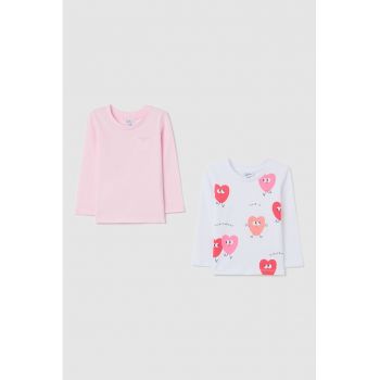 Set de bluze de bumbac cu imprimeu - 2 perechi