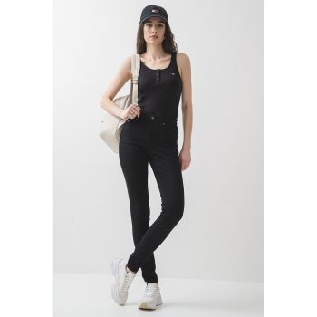 Top din bumbac cu model in dungi