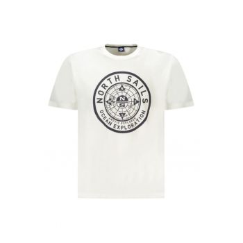 Tricou barbati - cu imprimeu cu logo - Regular fit -  Alb
