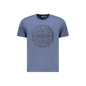 Tricou barbati - cu imprimeu cu logo - Regular fit -  Indigo