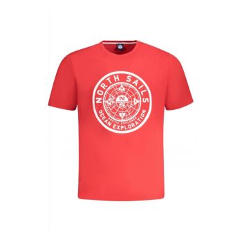 Tricou barbati - cu imprimeu cu logo - Regular fit -  Rosu