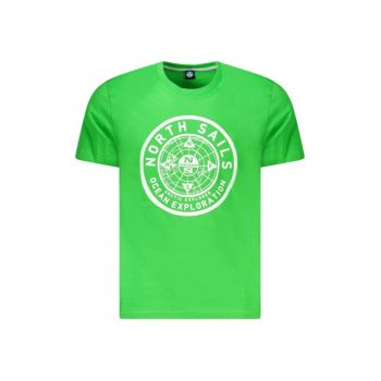 Tricou barbati - cu imprimeu cu logo - Regular fit -  Verde