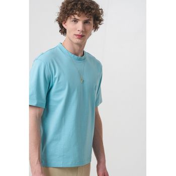 Tricou cu decolteu la baza gatului de bumbac