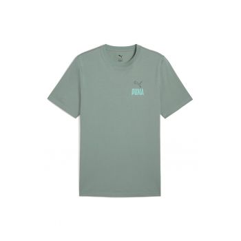 Tricou cu decolteu la baza gatului si imprimeu text