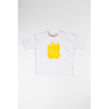 Tricou cu logo contrastant