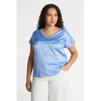 Tricou cu partea frontala din satin