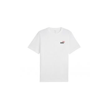 Tricou de bumbac cu decolteu la baza gatului